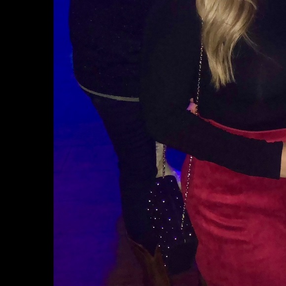 Gold Studded Clutch with Chain - Picture 3 of 4